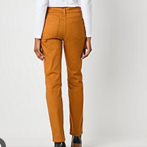 St. John's Bay Women's Straight Leg Mid Rise Jeans Size 16 Roasted Pecan - Picture 3 of 8